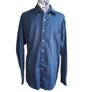 IZOD Navy Blue Dress Shirt LS 16 34/35